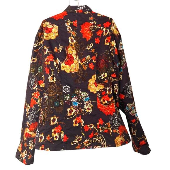 Chico’s Womens Floral Jacket Size L - Picture 2 of 5